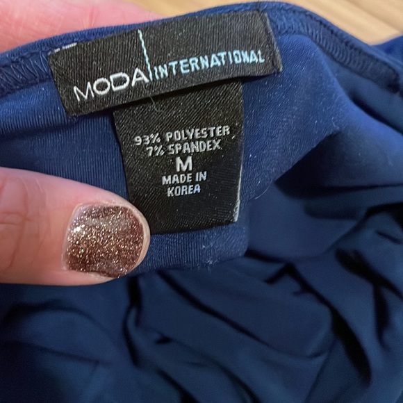 💫💫💫Victoria’s Secret Moda international Navy halter dress - Picture 4 of 5